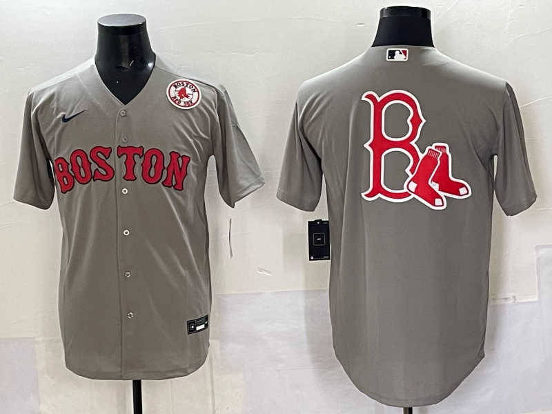 Men Boston Red Sox blank grey 2025 Nike MLB Jersey 05